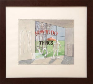 1970s Lawrence Preece, How to Do Things, Watercolor on Paper, Signed and Dated in Pencil Lower Right