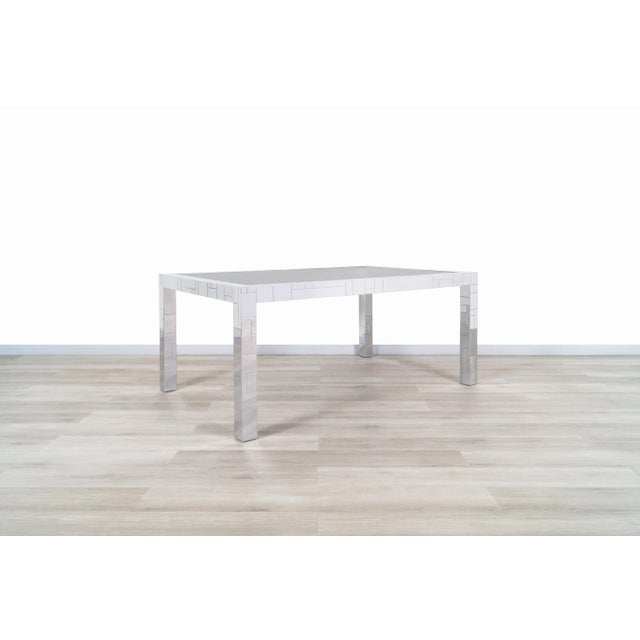 Mid-Century Modern Vintage “Cityscape” Chrome Dining Table by Paul Evans for Directional, 1970s For Sale - Image 3 of 13
