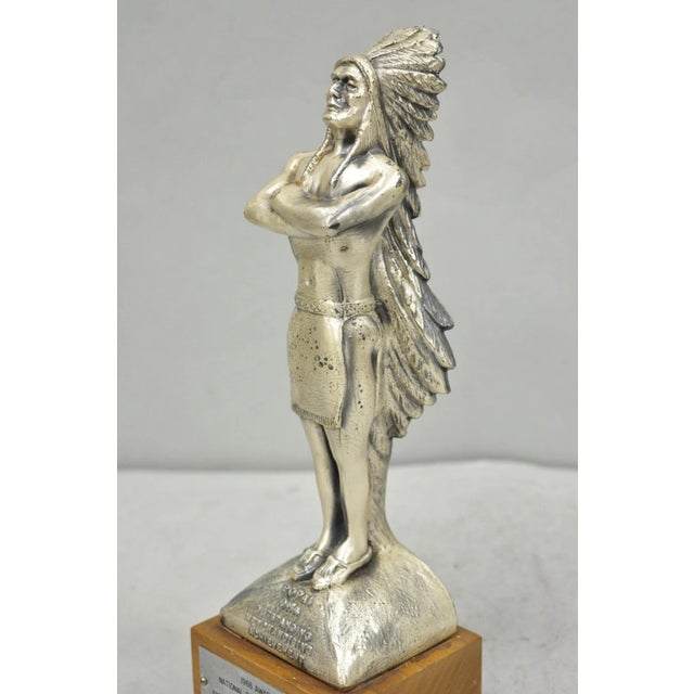 Vintage 1960s Popai Oma Store Display Award Trophy Native American Chief Figure For Sale - Image 14 of 15