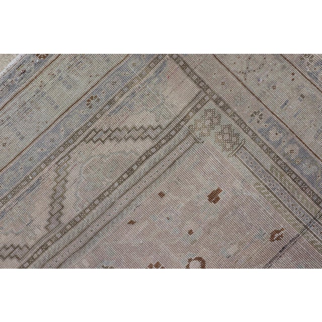 Vintage Turkish Oushak Rug in Brown, Pale Green, Taupe & Taupe Light Purple For Sale - Image 17 of 17