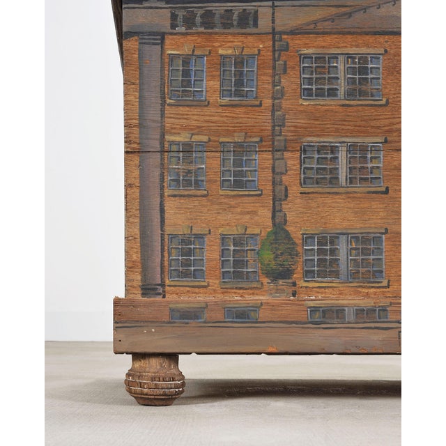 19th C. Country English Painted Georgian House Blanket Chest For Sale - Image 14 of 18