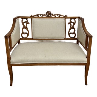 Early 20th Century Edwardian Style Chair-Back Settee For Sale