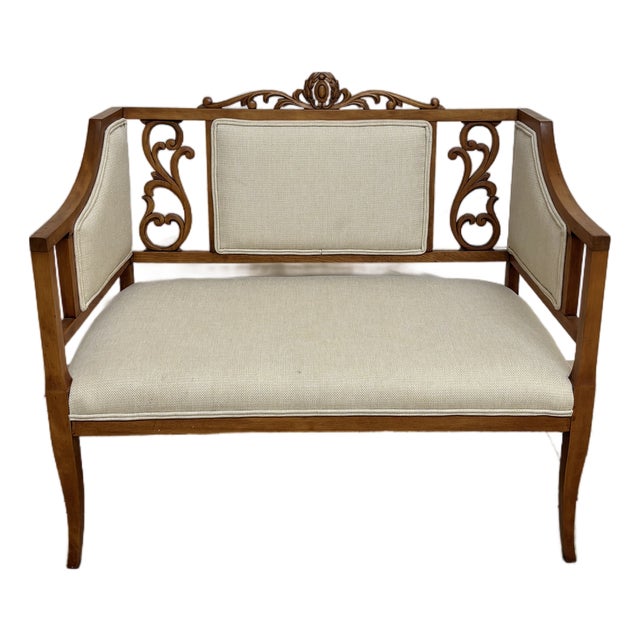 Early 20th Century Edwardian Style Chair-Back Settee For Sale