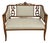 Early 20th Century Edwardian Style Chair-Back Settee For Sale