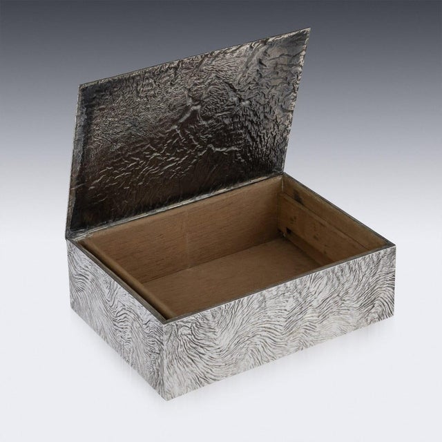 20th Century Solid Silver Samorodok Cigar Box from Tiffany & Co, 1970s For Sale - Image 7 of 15