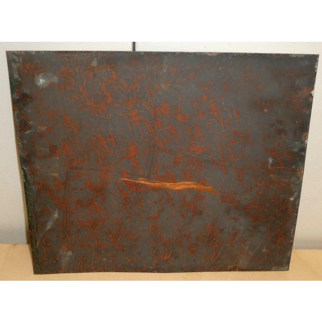 River Landscape, 1800s, Oil Painting on Copper, Framed For Sale - Image 5 of 15