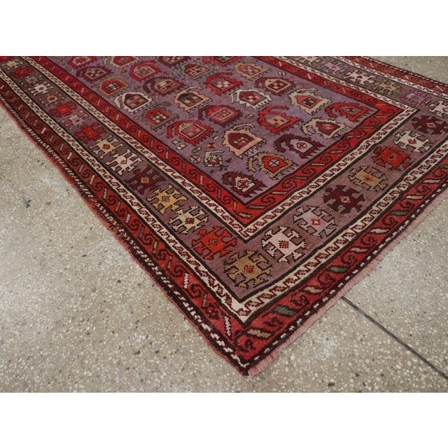 Galerie Shabab Collection Early 20th Century Handmade Caucasian Shirvan Small Accent Rug For Sale In New York - Image 6 of 8