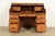 Wood Victorian Carved Solid Oak Roll Top Desk For Sale - Image 7 of 15