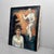 An intriguing Japanese oil painting in a symbolist style from the 1980s. Dimensions: height 41.5 cm, width 32 cm, depth 2...