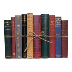 Decorative Books - Vintage World History Book Bundle - Subject Books by the Foot