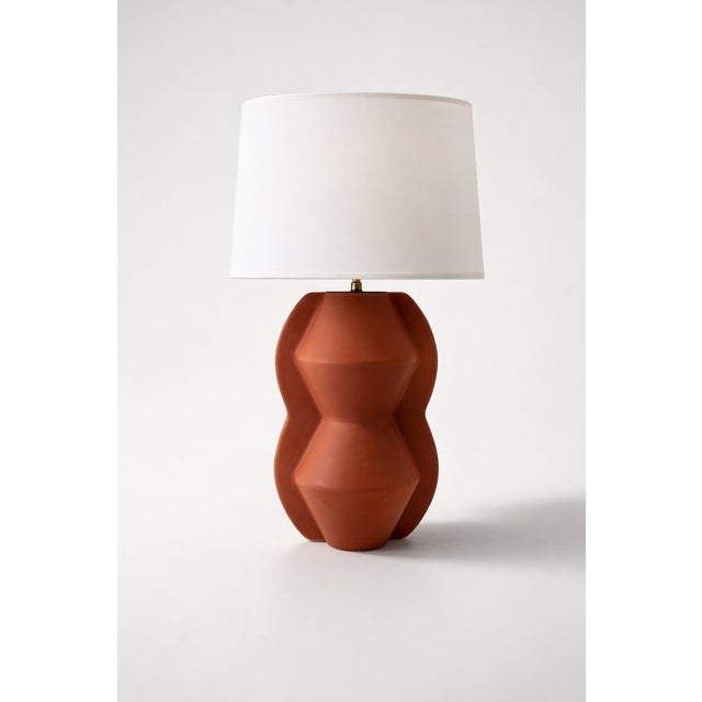 Brown Ceramic Table Lamp, 1990 For Sale - Image 8 of 9
