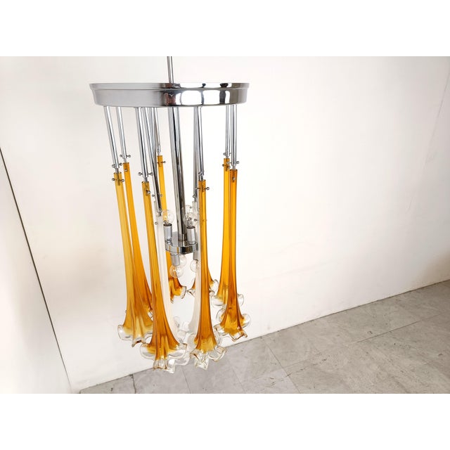 Vintage Murano Glass Chandelier from Paolo Venini, 1970s For Sale - Image 4 of 11