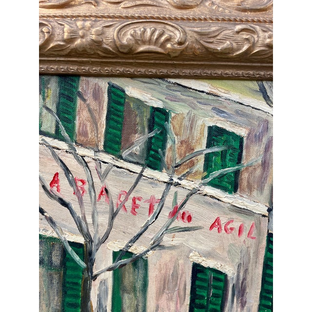 Paint 1960s Molly Lamb Bobak "Cafe Du Agil" Oil on Board For Sale - Image 7 of 8