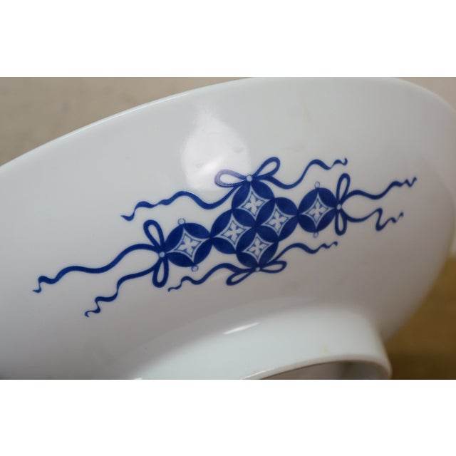 Orange 20th Century Japanese Imari Porcelain Centerpiece Fruit Serving Bowl 12" For Sale - Image 8 of 11