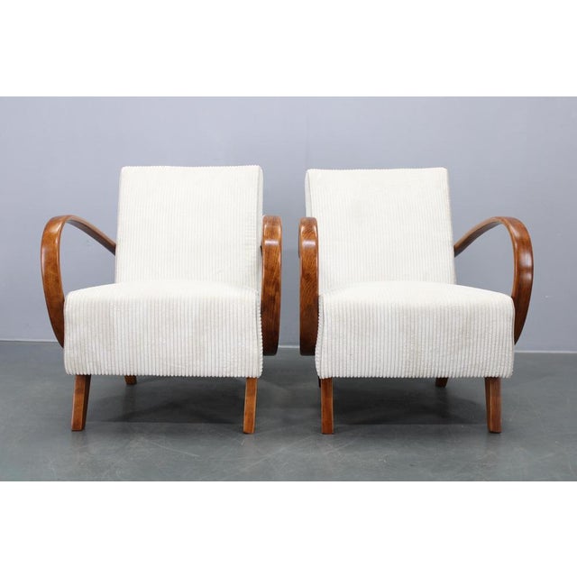 Art Deco Lounge Chairs by Jindřich Halabala, 1940s, Set of 2 For Sale - Image 14 of 15