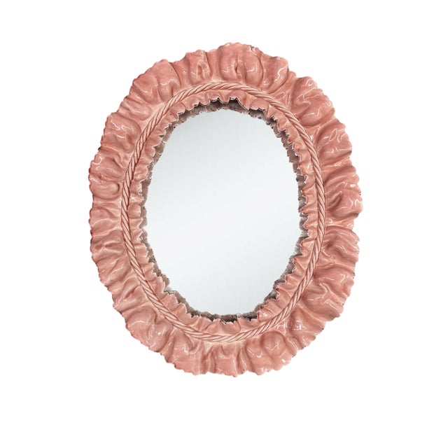 Mid 20th Century Ceramic Mirrors Attributed to Fausto Melotti For Sale - Image 5 of 5