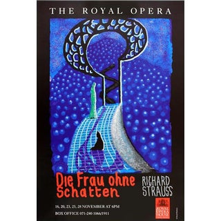 1992 David Hockney Exhibition Poster for the "Frau Ohne Schatten" Opera For Sale