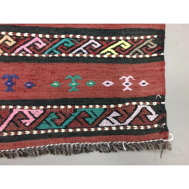 Textile Vintage Turkish Moroccan Kilim Rug, 1950s For Sale - Image 7 of 10
