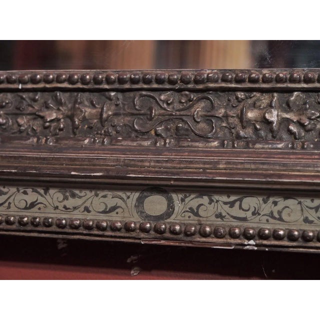 Traditional Vintage Italian Silver Gilt Mirror For Sale - Image 3 of 8