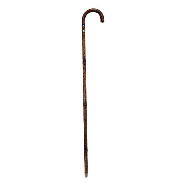 Bamboo Walking Stick with Horse, 1930s For Sale