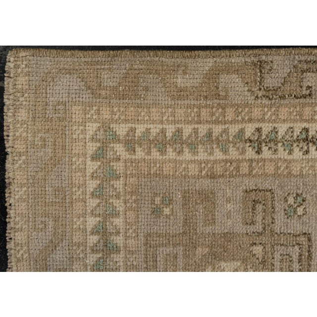 Early 21st Century Turkish Mini Rug Oriental Hand Knotted Vintage Rug 1'10" x 3'3" #21049 For Sale - Image 5 of 8