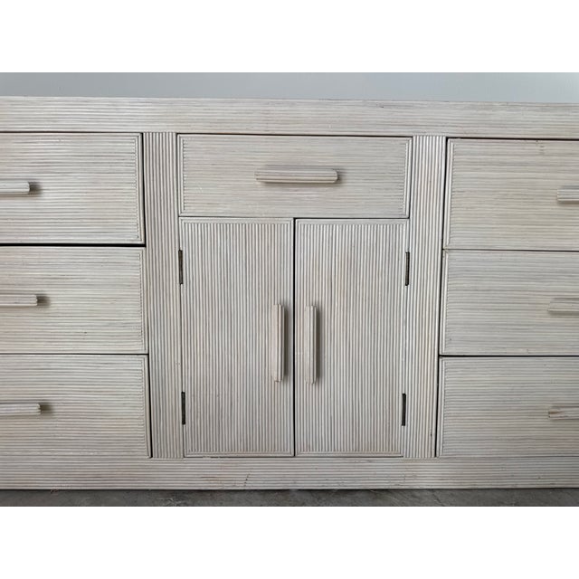 1970s Vintage Gabriella Crespi Style Pencil Reed Rattan Dresser For Sale - Image 4 of 14