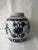 A beautiful blue and white finished porcelain ginger jar with the hand painted symbol and flowers This lidded jar is not...