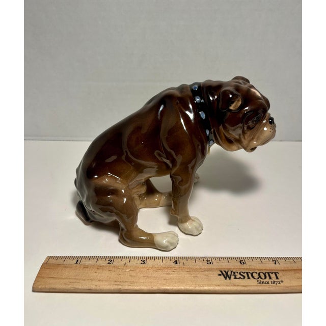 Mid-Century Modern Keramos Vienna Austria Sitting Bulldog Figurine Numbered For Sale In Los Angeles - Image 6 of 7