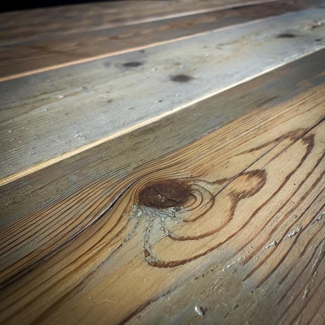 Industrial Dining Table with Steel Machine Base For Sale - Image 16 of 18