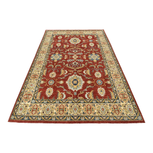 Kazak Rug 8'10'' X 12'3'' Red Wool Traditional Hand-Knotted Oriental Carpet