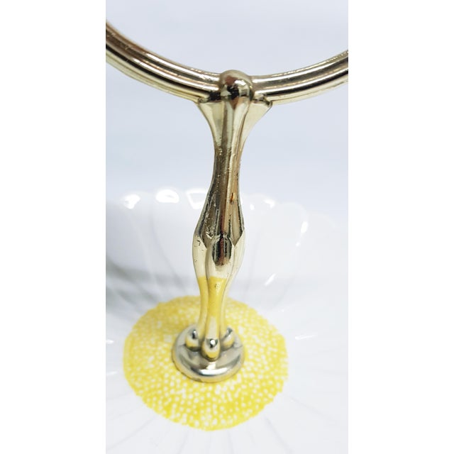 Vintage Daisy Petit Fours Server, Gien, France For Sale - Image 12 of 18