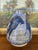 Mid-Century Modern Signed Studio Art Pottery Vase With Expressive Blue Drip Glaze and Textured Stoneware Body. For Sale - Image 3 of 8