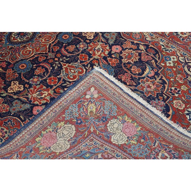 Vintage Persian Kashan Rug 4'8'' X 7'7'' For Sale - Image 9 of 11