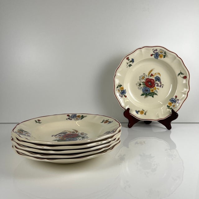 20th Century Agreste Soup Plates from Sarreguemines, 1930s, Set of 6 For Sale - Image 3 of 9