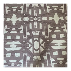 Lindsay Cowles Hand Printed Dusty Lilac Linen Fabric- 3 Yards