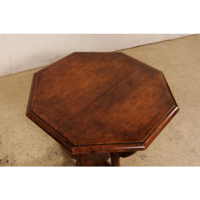 Mid 20th Century English Octagonal Table with Animal Legs For Sale - Image 10 of 11