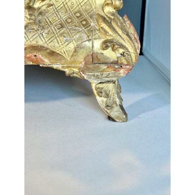 Gold 19th Century Giltwood Altar Base Stand For Sale - Image 8 of 11