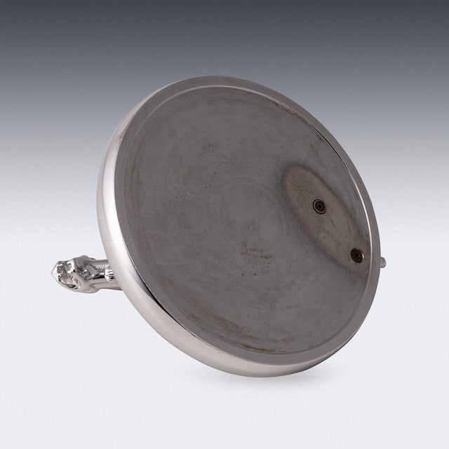 Silver Vintage Chrome Plated Jaguar Dealership Ashtray, 1960 For Sale - Image 8 of 15