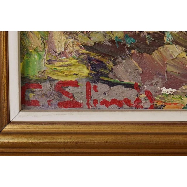 Black Post Impressionist Artist, Landscape, Late 20th Century, Oil on Board, Framed For Sale - Image 8 of 10