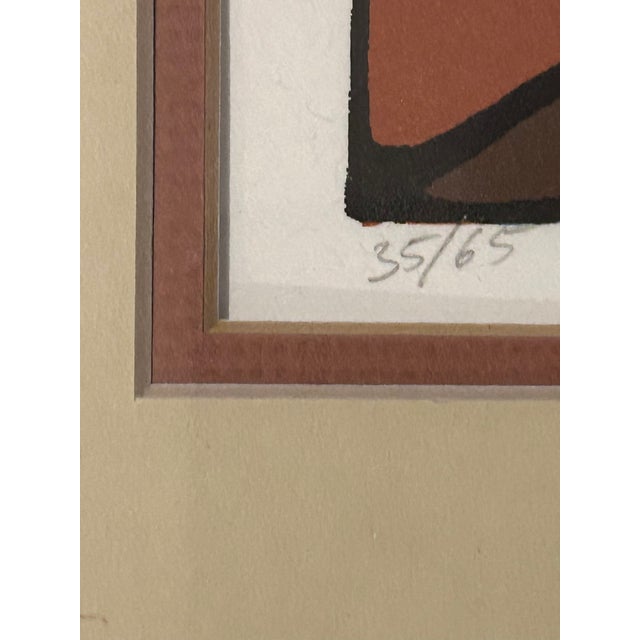 1980s Amado Peña Jr. Signed Serigraph "Mujeres De La Mesa" – Rare 35/65 Micro-Edition Southwest Modernism For Sale - Image 4 of 8