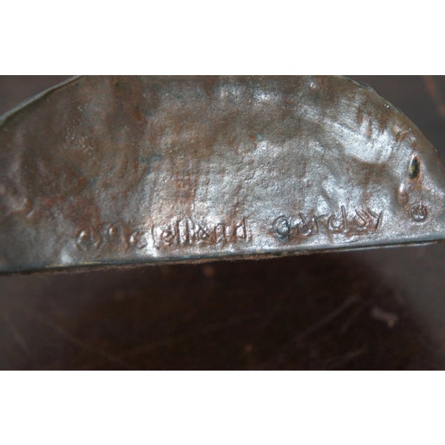 Antique Early 20th Century McClelland Barclay Gilded Bronze Neoclassical Nude Figural Bust Statue For Sale - Image 11 of 12