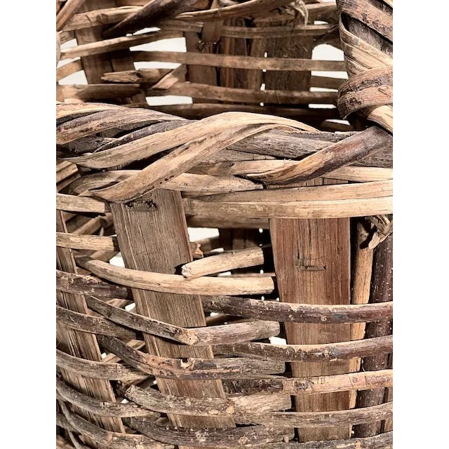 Mid 20th Century Vintage French Market Basket #376 For Sale - Image 5 of 9