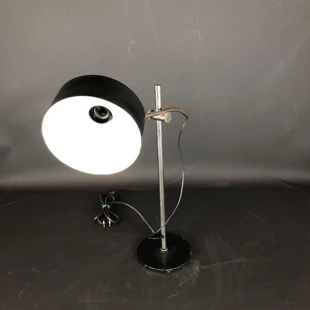 Vintage Italian Metal and Nickeled Brass Table Lamp For Sale - Image 10 of 14