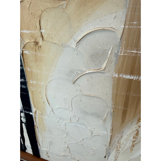 Large Mid Century Modern Abstract Oil on Canvas Signed Gillingham For Sale - Image 6 of 10
