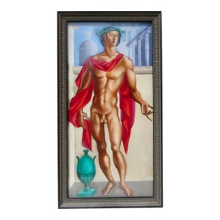 Raoul Pene Du Bois Painting "Renaissance Prince " Mid Century For Sale
