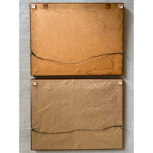 Green Set of 2 Antique Mini French Petit Point Needlework Framed Art - Cottages For Sale - Image 8 of 12