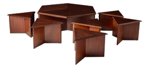 Taliesin Cocktail Table by Frank Lloyd Wright for Heritage Henredon - 7 Pieces