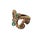 Intage Sterling Silver Ring W/ Natural Emerald and Diamond Size 4 For Sale In New York - Image 6 of 9