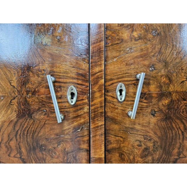 Art Deco Three-Door Walnut Burl Sideboard, 1940 For Sale - Image 13 of 18