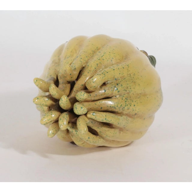 Mid 19th Century Chinese Porcelain Altar Fruit in the Form of a Buddha's Hand Citron For Sale - Image 5 of 7